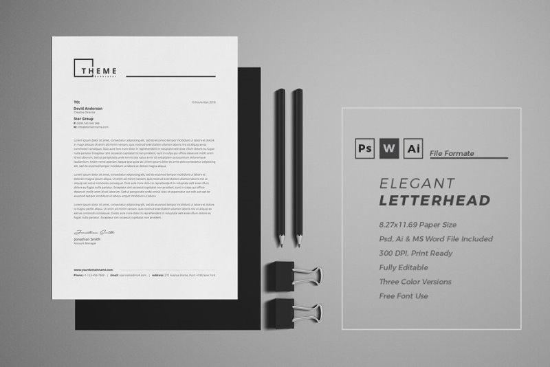 elegant letterhead template