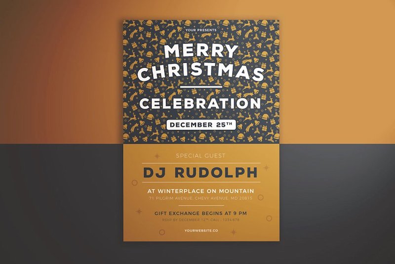 merry christmas celebration flyer