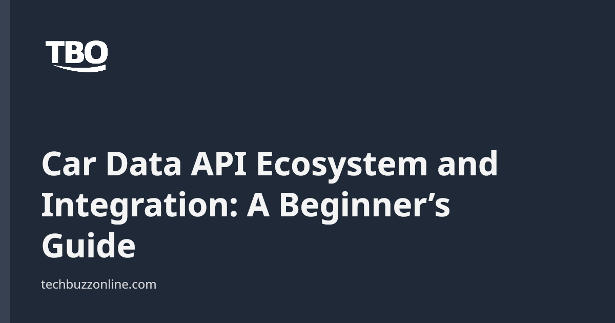 Car Data API Ecosystem and Integration: A Beginner’s Guide - Tech Buzz ...
