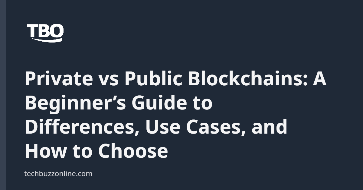 Private vs Public Blockchains: A Beginner’s Guide to Differences, Use ...