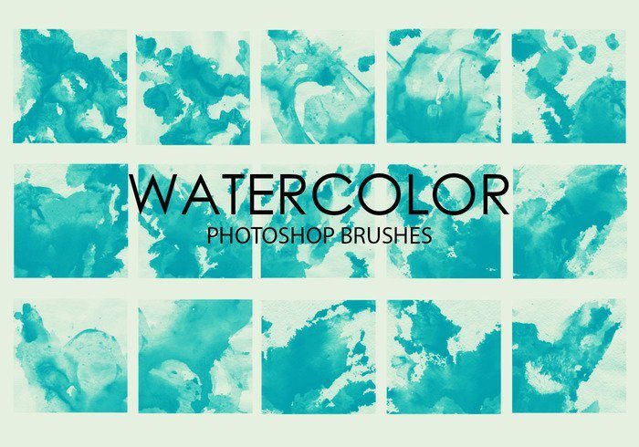 free watercolor wash photoshop brushes